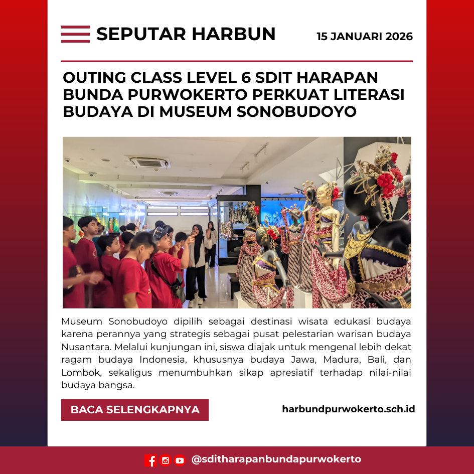 SDIT Harapan Bunda Purwokerto Hadirkan Wisata Edukasi melalui Outing Class Level 6 di Tebing Breksi Yogyakarta