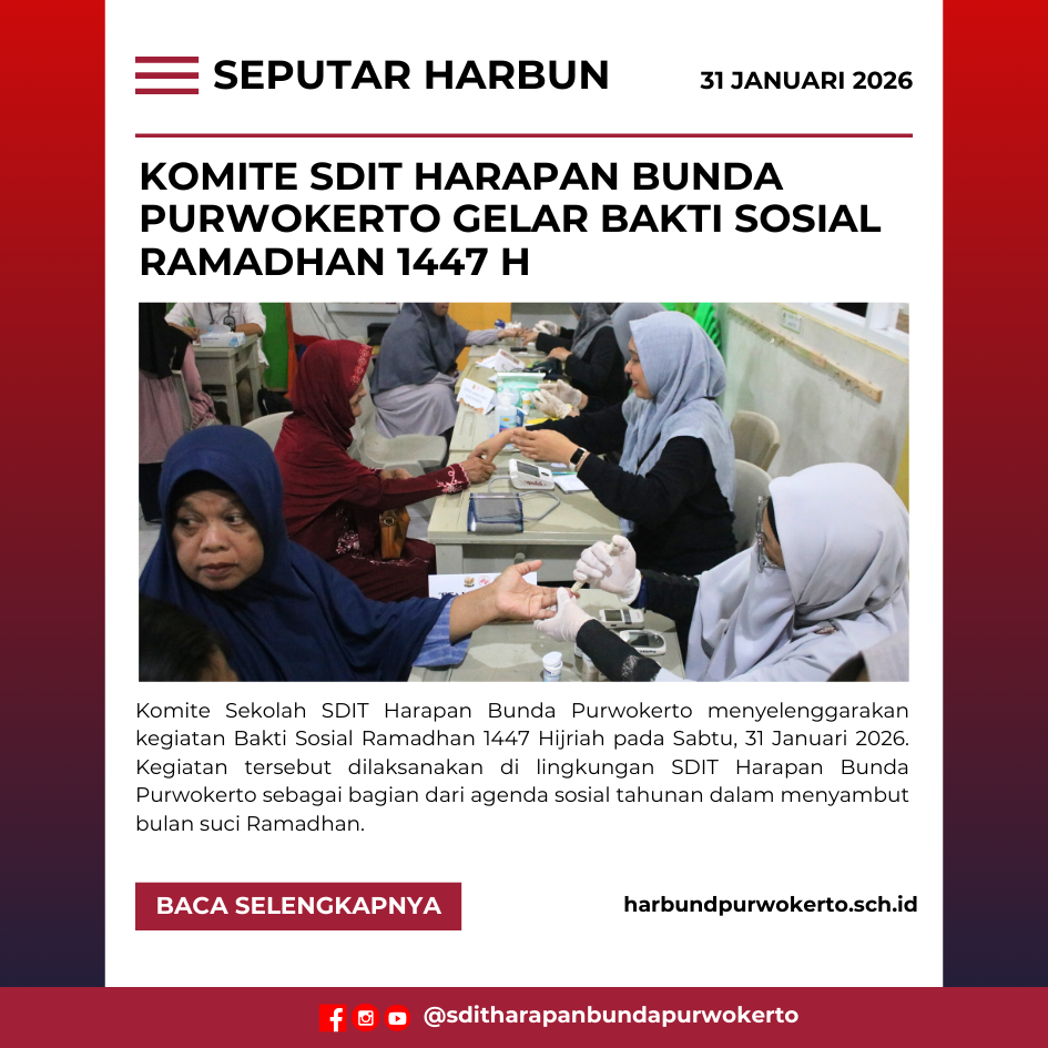 Komite SDIT Harapan Bunda Purwokerto Gelar Bakti Sosial Ramadhan 1447 H
