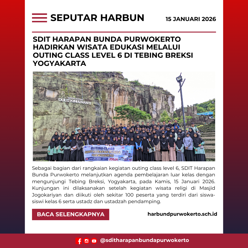 Outing Class Level 6 SDIT Harapan Bunda Purwokerto Kunjungi Masjid Jogokariyan sebagai Destinasi Wisata Religi