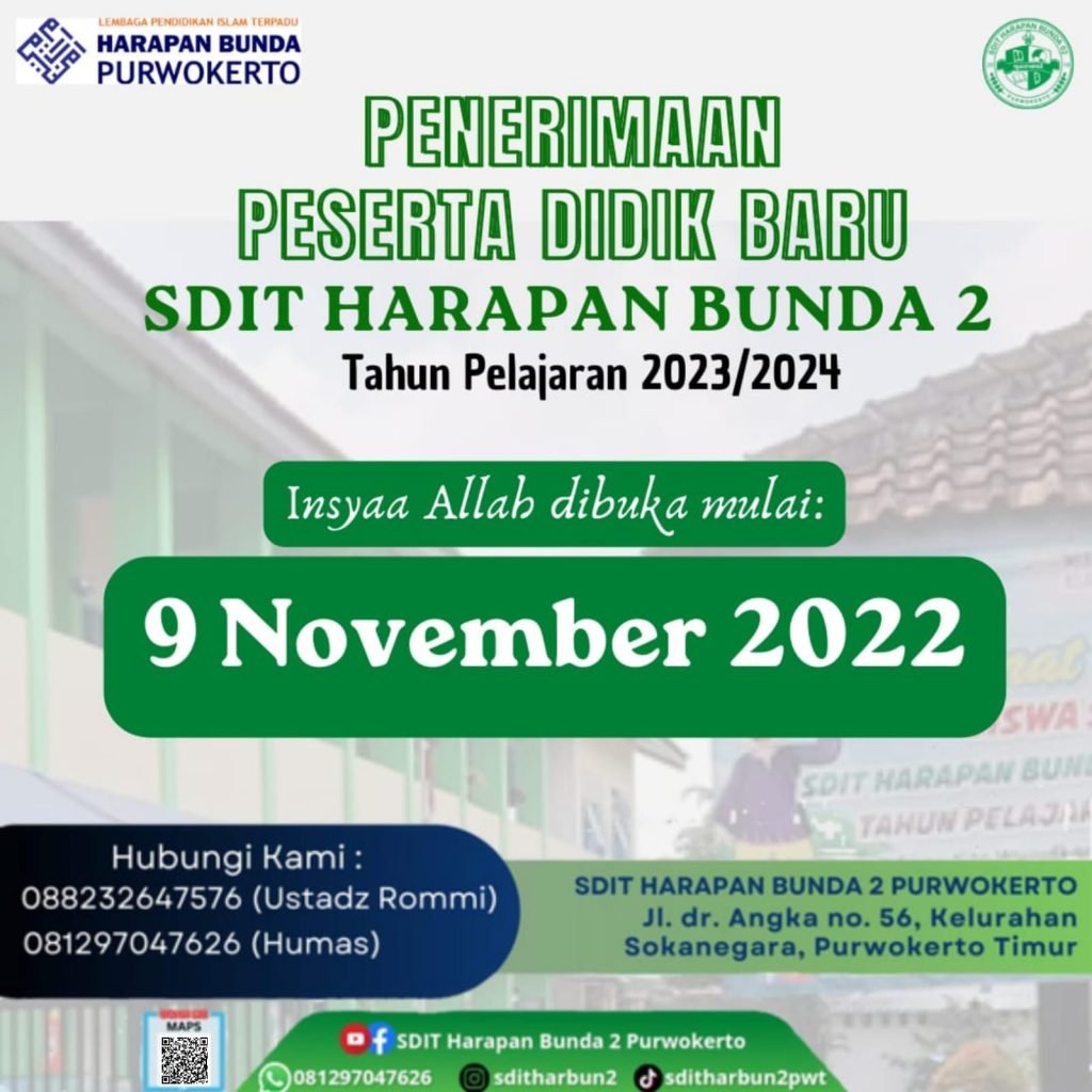 Ppdb Tahun Pelajaran 2023 2024 Segera Dibuka Harapan Bunda Purwokerto